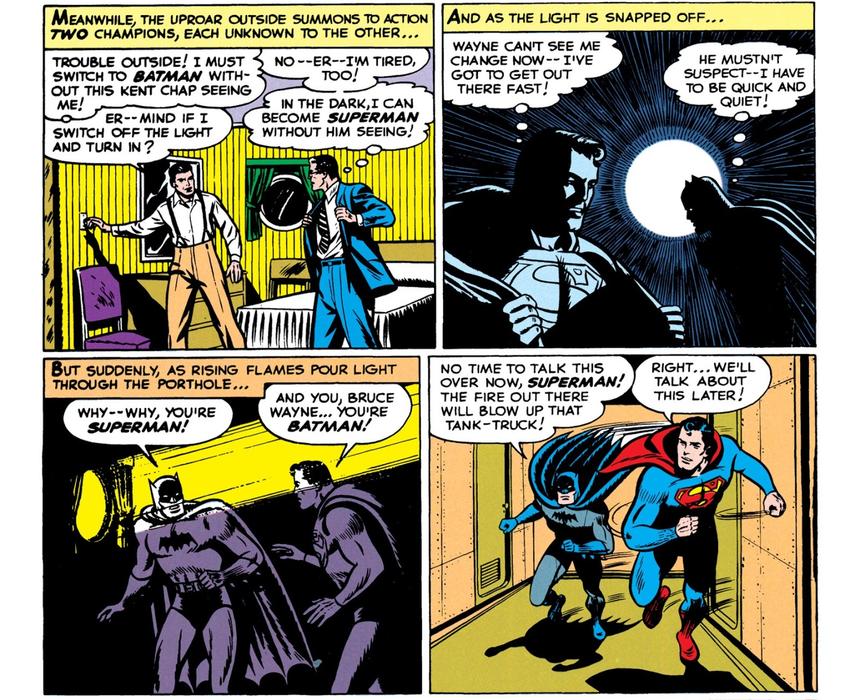 Первая встреча Бэтмена и Супермена