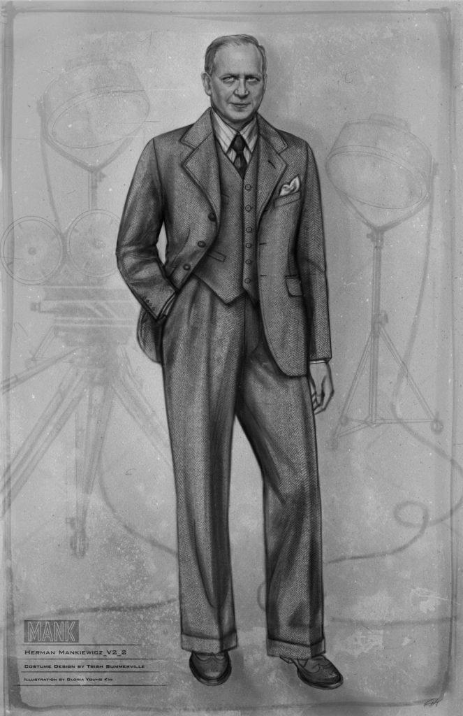 Эскиз Триш Саммервилл костюма Германа Манкевича