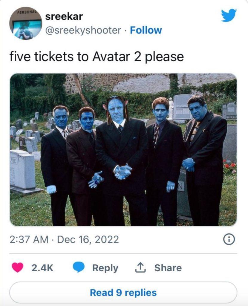 Пять билетов на «Аватар 2», пожалуйста