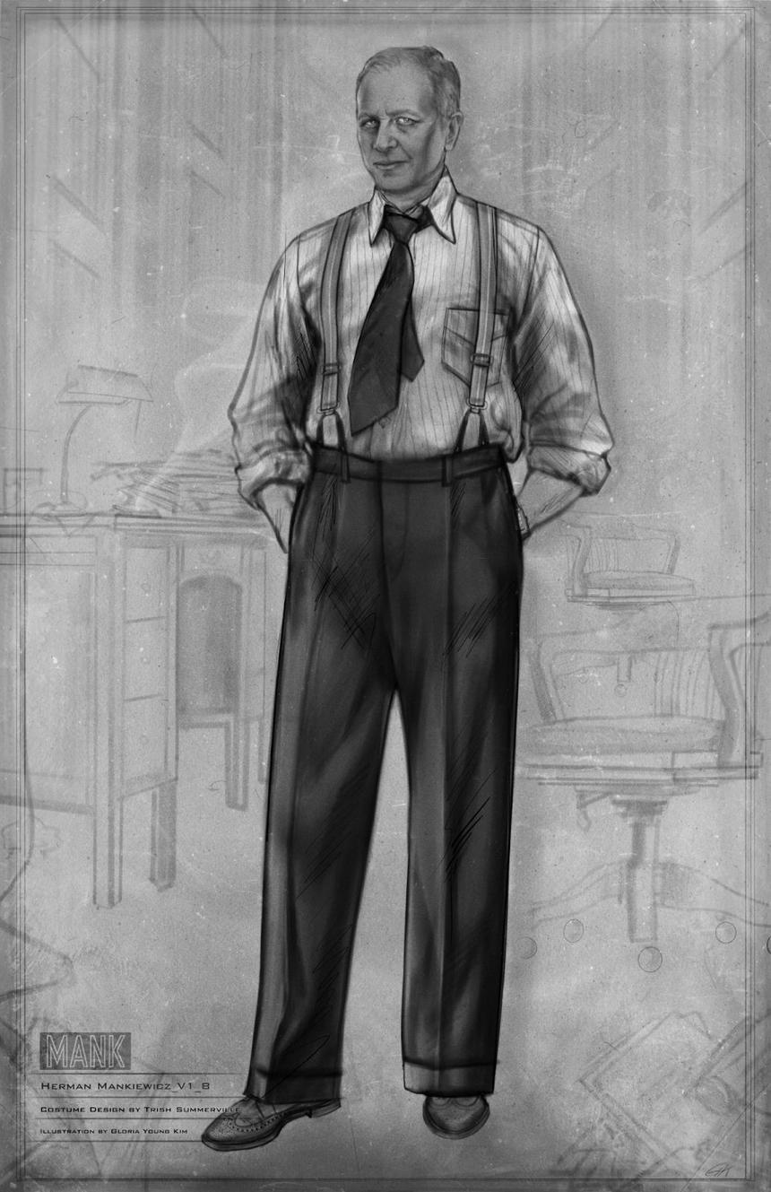 Эскиз Триш Саммервилл костюма Германа Манкевича