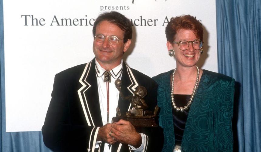 Робин Уильямс на первой ежегодной премии американских учителей