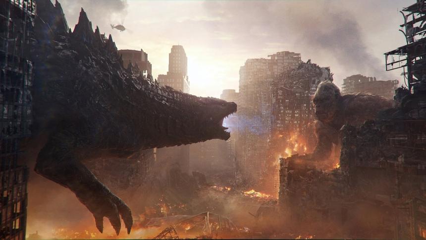 Кадр из фильма «Годзилла против Конга»