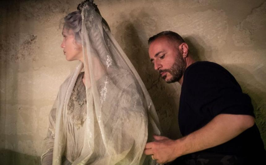 Массимо Кантини Паррини на съемочной площадке «Пиноккио»