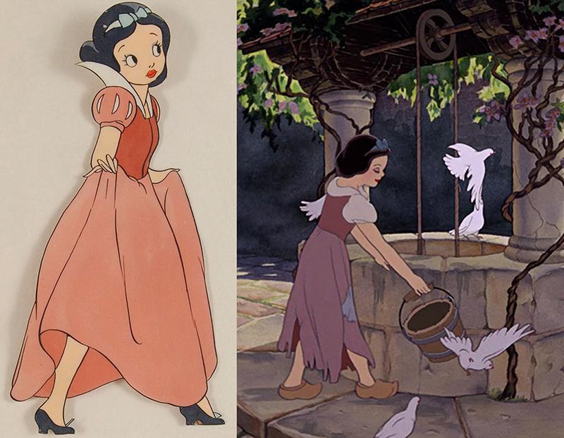 Первый эскиз Белоснежки Грима Натвика/Белоснежка в мультфильме «Белоснежка и семь гномов»