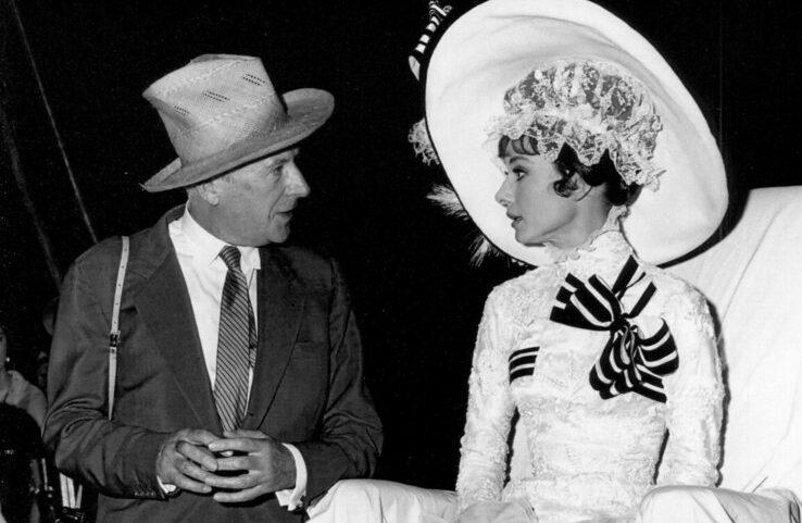 Сесил Битон и Одри Хепберн на съемочной площадке фильма «Моя прекрасная леди», 1963