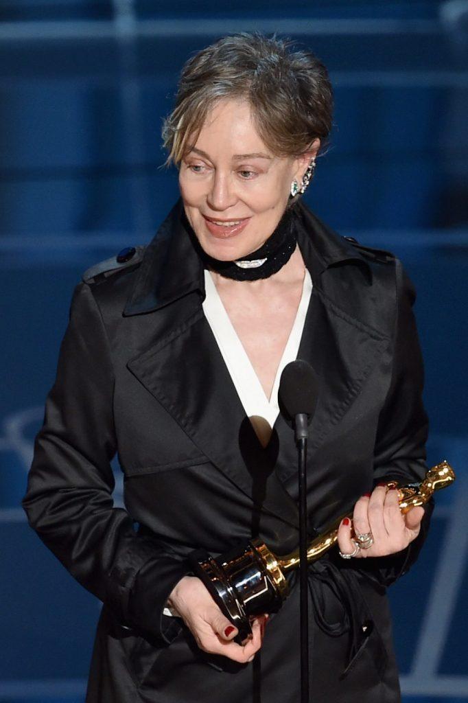 Милена Канонеро с «Оскаром» за фильм «Отель „Гранд Будапешт»»