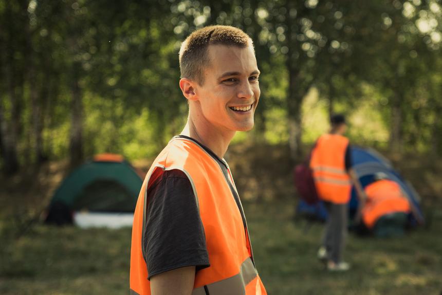 Иван Янковский на съемках сериала «Плейлист волонтера»