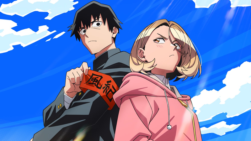 Тизер аниме «История о тупом старосте и старшекласснице с юбкой непристойной длины»