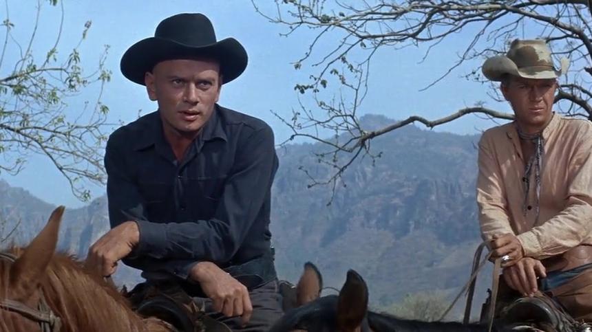 Юл Бриннер на кадре из фильма «Великолепная семерка»