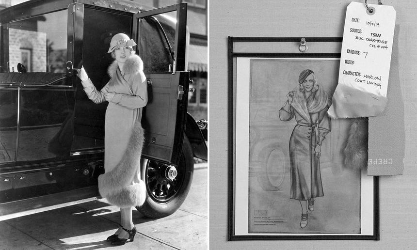 Слева — актриса Мэрион Дэвис, справа — эскиз Триш Саммервилл